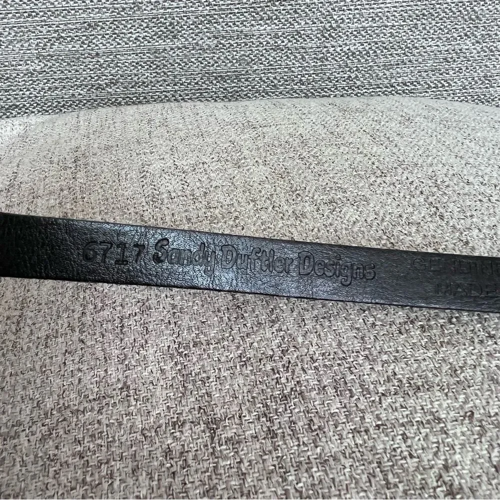Vintage Sandy Duftler Designs Genuine Leather Belt